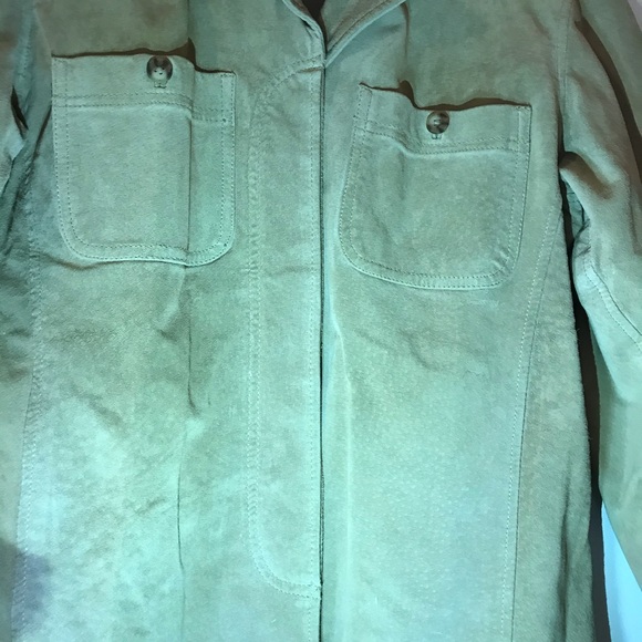 Liz Claiborne Suede Shirt - Picture 3 of 6